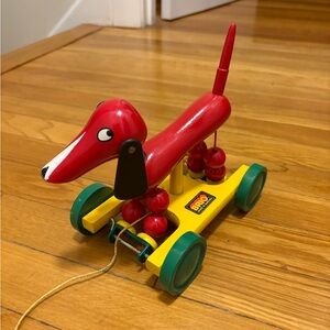 BRIO Pull-Along Dachshund Wooden Toy – Classic Vintage Style